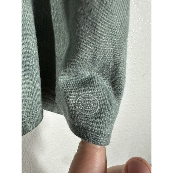 Gilly Hicks Tank Top Womens XS Green Tie Dye Ribbed Cropped Split Neck Racerback - Picture 6 of 7